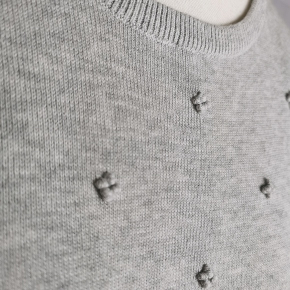 Maine New England Grey Petite Fleur Sweater - Picture 2 of 7